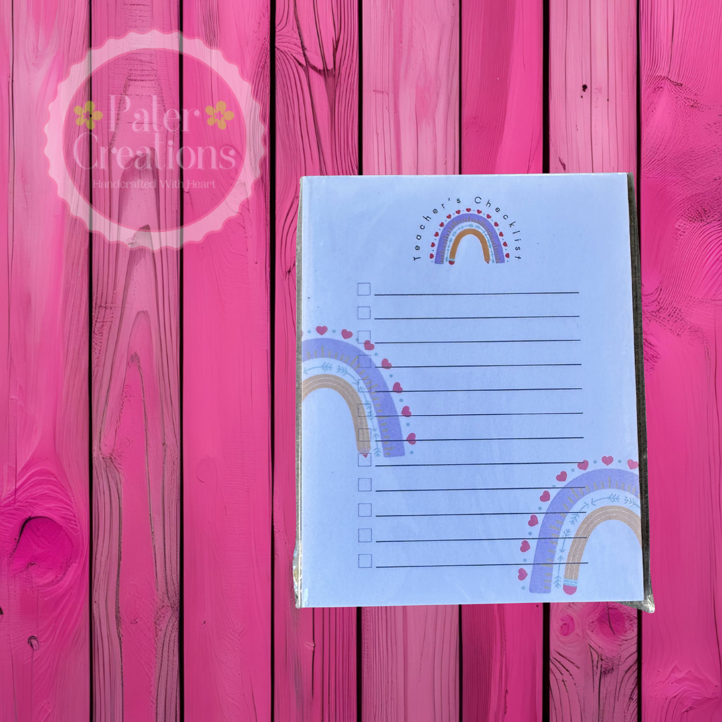 "Teacher Checklist" Notepad