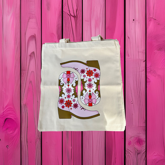 "Cowgirl Floral" Tote Bag
