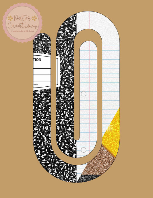 "School Supplies Mashup" Jumbo Paper Clip
