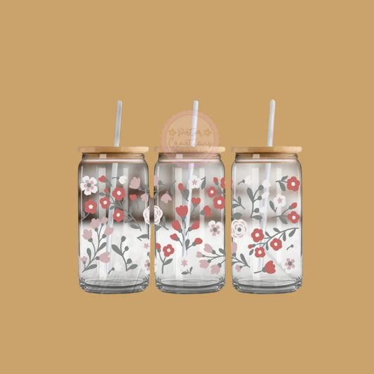 “Wildflower Whimsy” Glass Tumbler