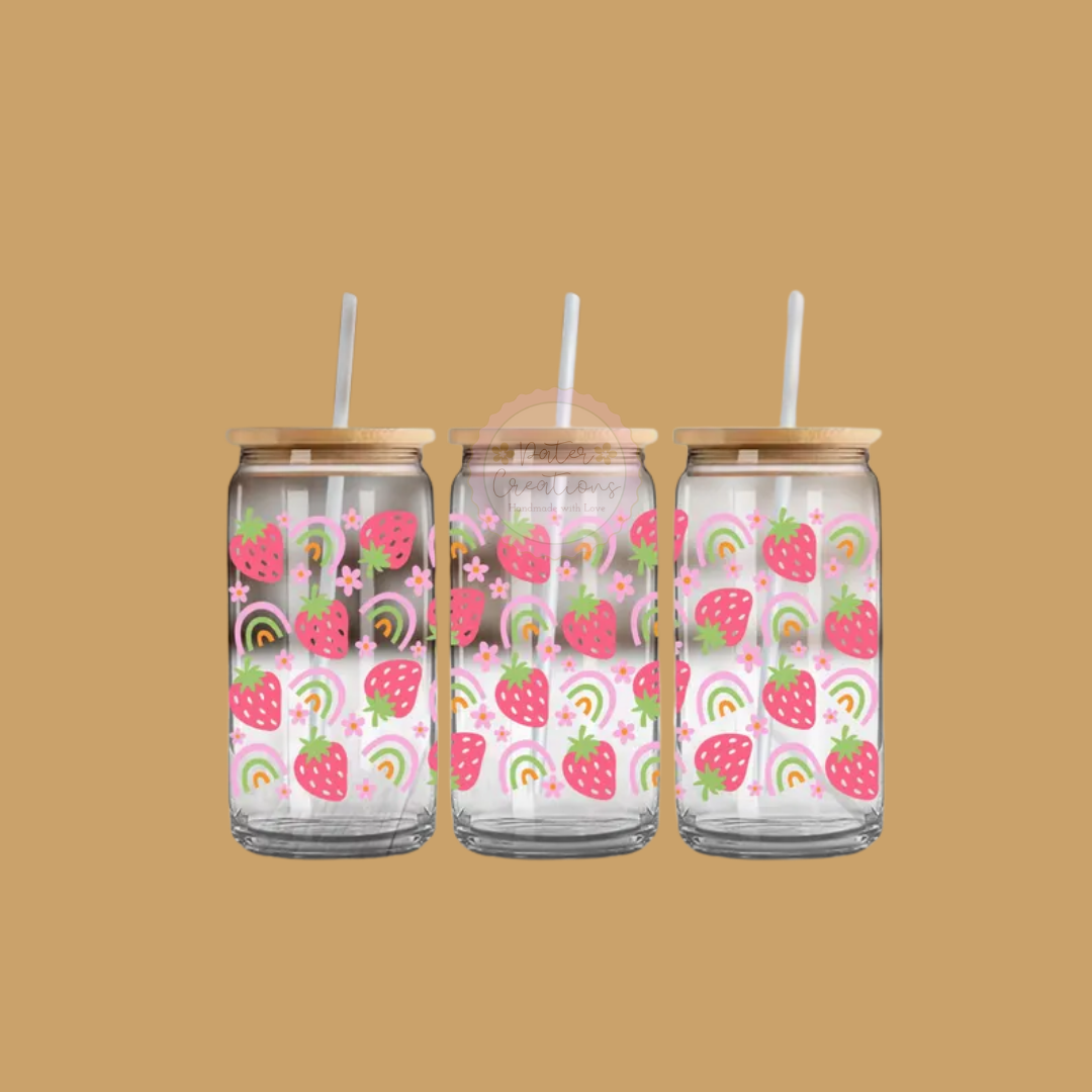 "Rainbow Sugar" Glass Tumbler