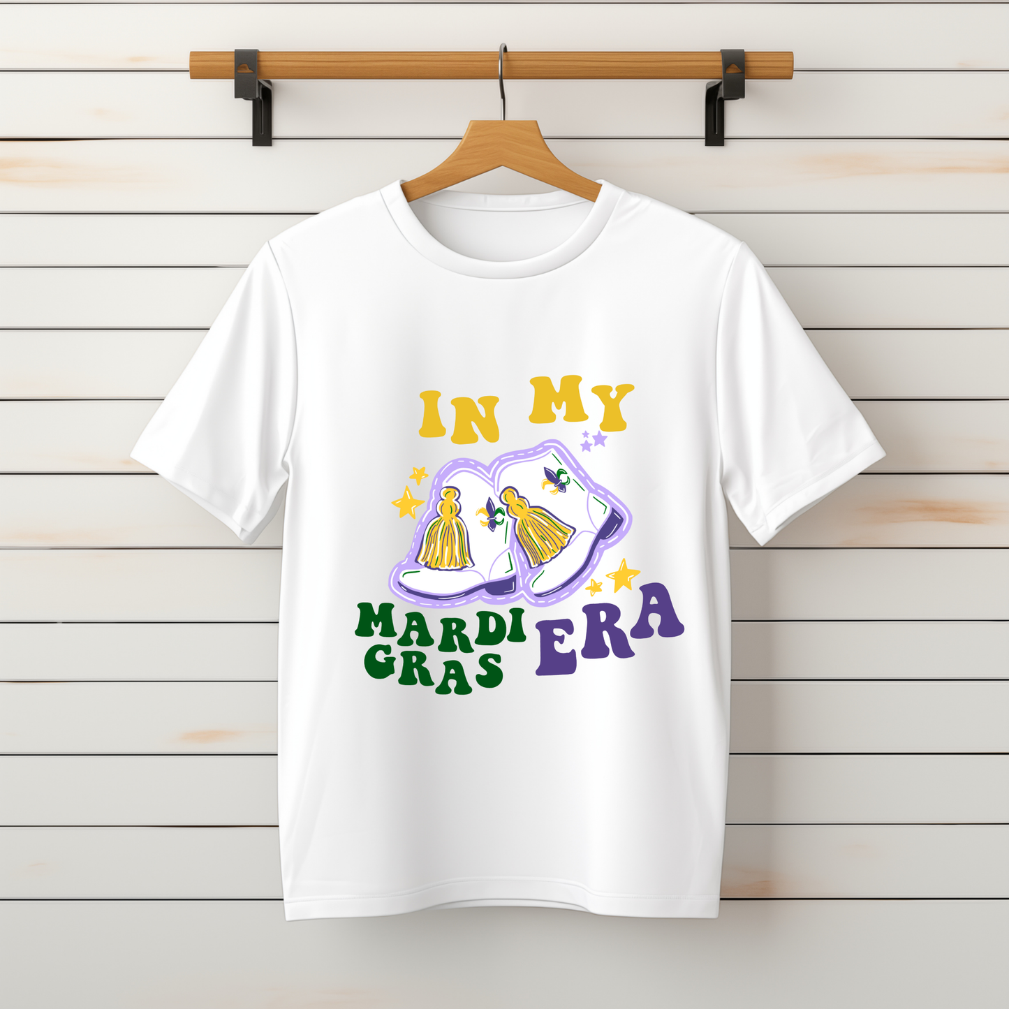 “Mardi Gras Boots Tee” Tee