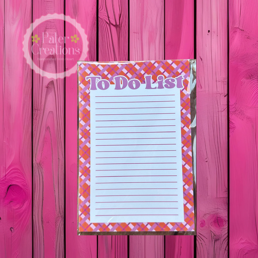 "Tangerine Tasks" Notepad