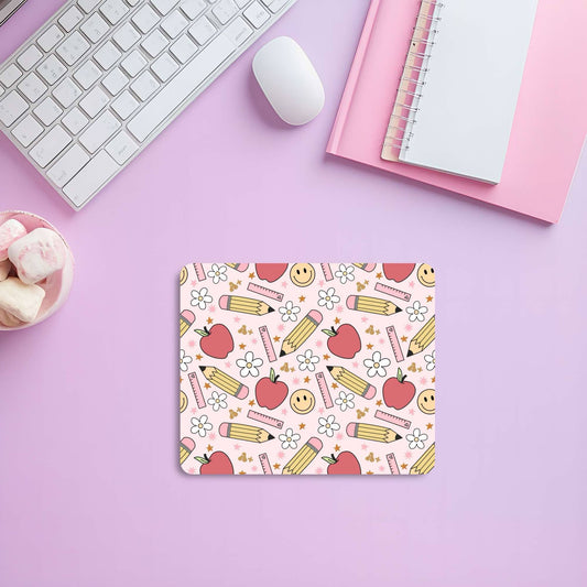 "Smiley Apple Teacher" Mousepad