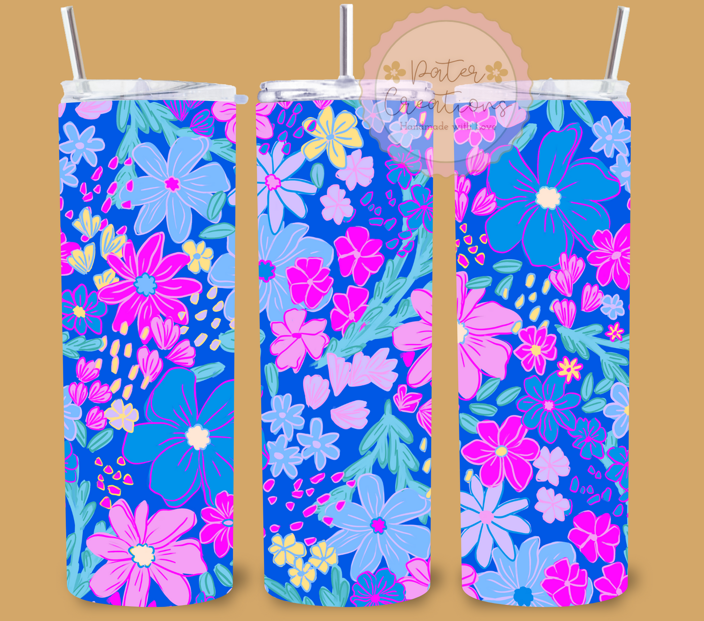 "Bloom & Sip" Metal Tumbler