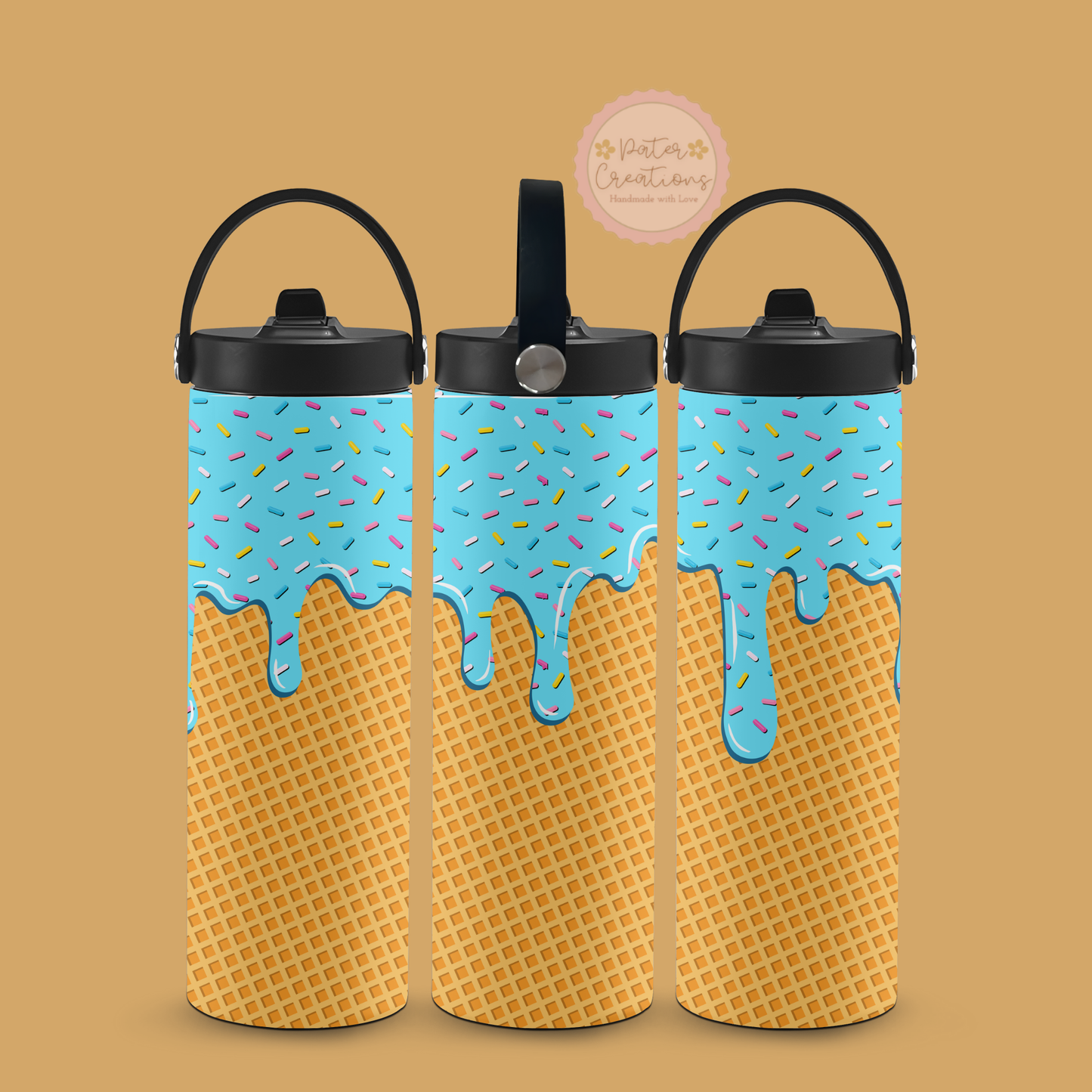 "Melting Magic Tumblers Ice Cream Drip" Metal Tumbler