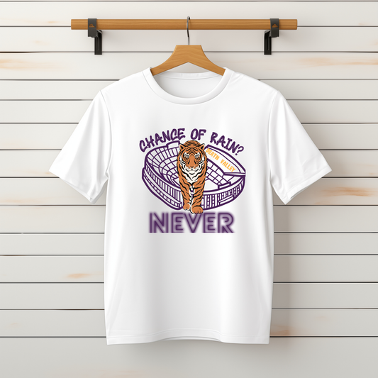 "Change of Rain? Never" Tee