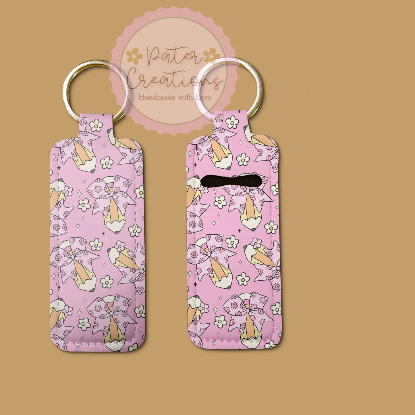 "Pencil Bows" Hand Sanitizer Holder