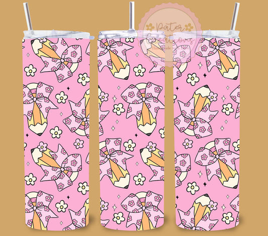 "Pencil Bows" Metal Tumbler