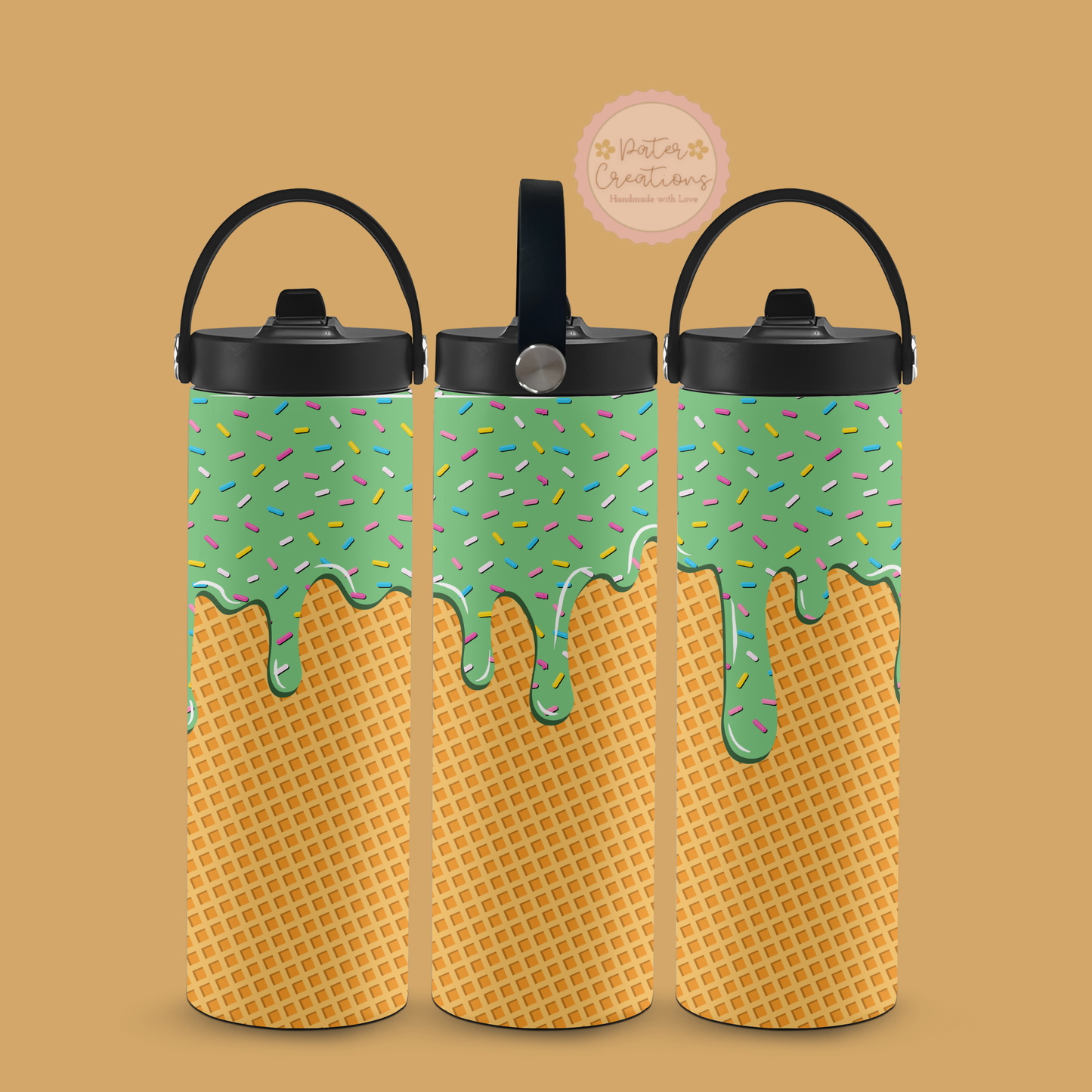 "Melting Magic Tumblers Ice Cream Drip" Metal Tumbler