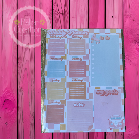"Retro Weekly Planner" Notepad