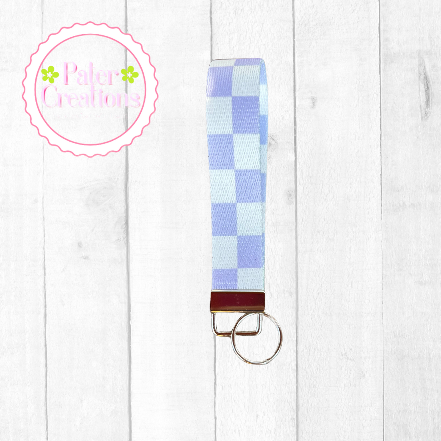"Checkerboard Chic" Keychain Wristlet