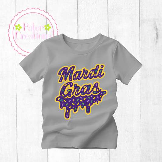 “Mardi Gras Drip” Tee