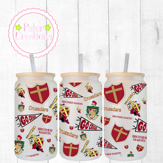 "Brother Martin" Glass Tumbler