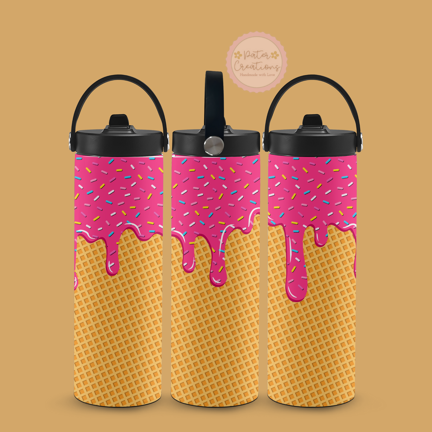 "Melting Magic Tumblers Ice Cream Drip" Metal Tumbler