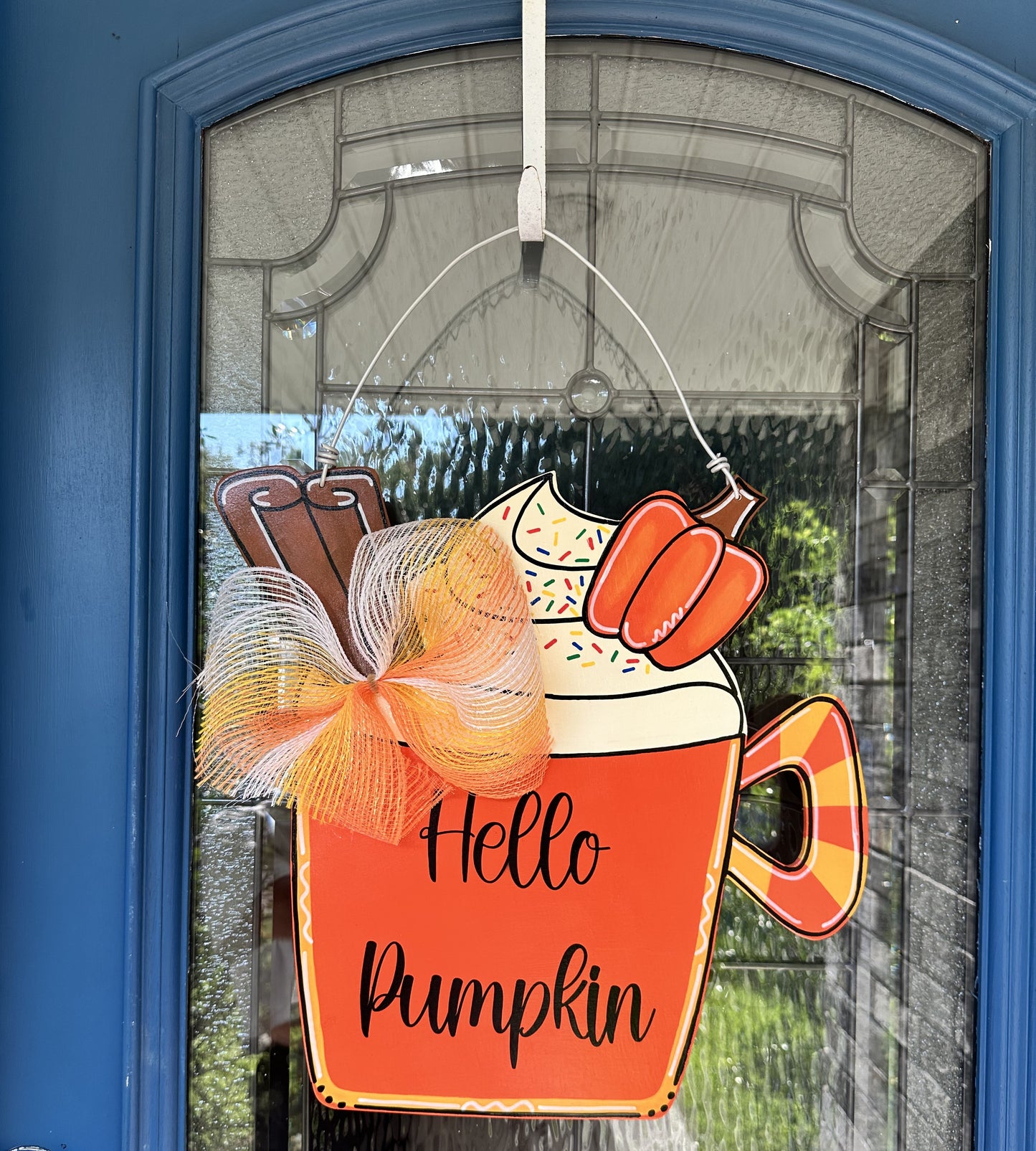 "Pumpkin Spice Latte" Door Hanger
