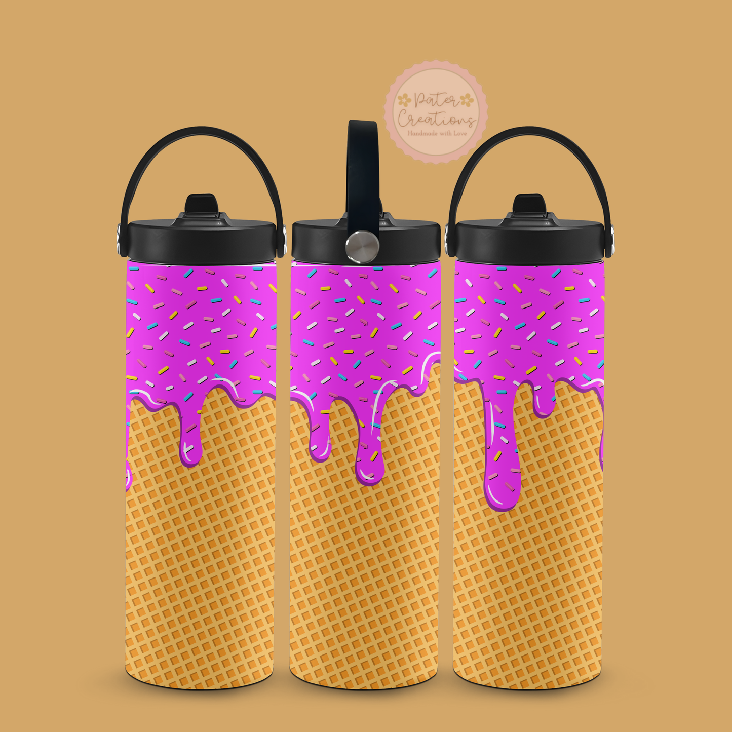 "Melting Magic Tumblers Ice Cream Drip" Metal Tumbler