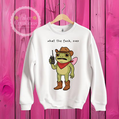 "What the Heck, Over" Tee-Sweater