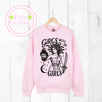 "Girls Will Be Girls Medusa" Tee-Sweater