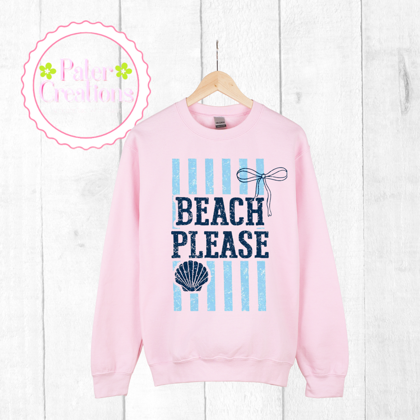 "Beach Please" Tee-Sweater
