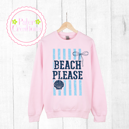 "Beach Please" Tee-Sweater