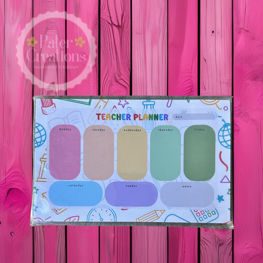 "Teacher Weekly Planner" Notepad