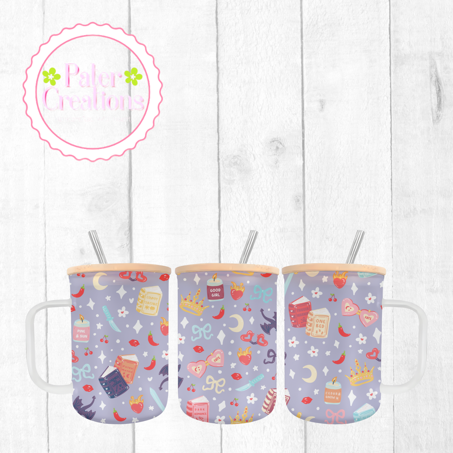 "Fantasy Romance" Glass Tumbler/Mug Tumbler