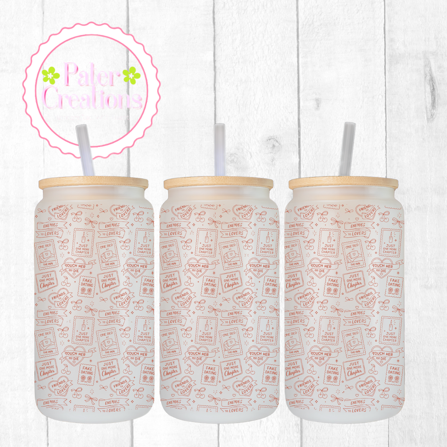 "Romance Trope" Glass Tumbler/Mug