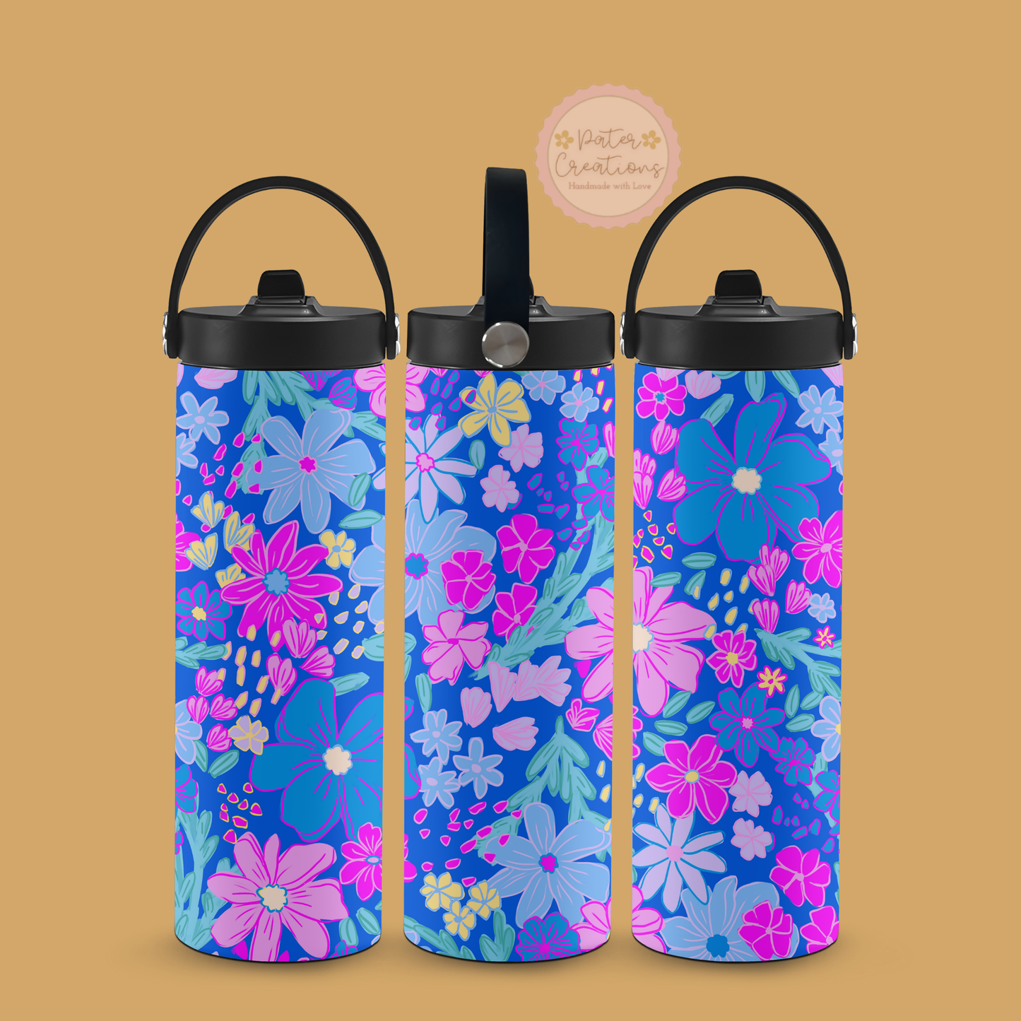 "Bloom & Sip" Metal Tumbler